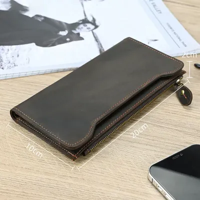 GENUINE LEATHER BIFOLD LONG WALLET 9325C